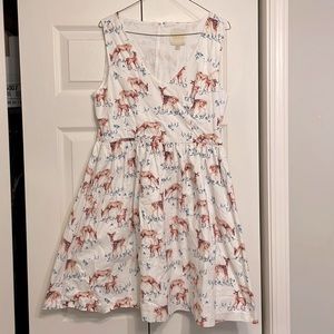 MODCLOTH doe and fawn pattern dress